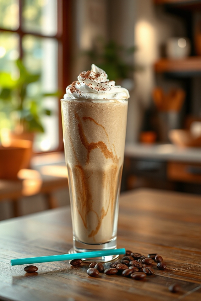 blend coffee and ice milk