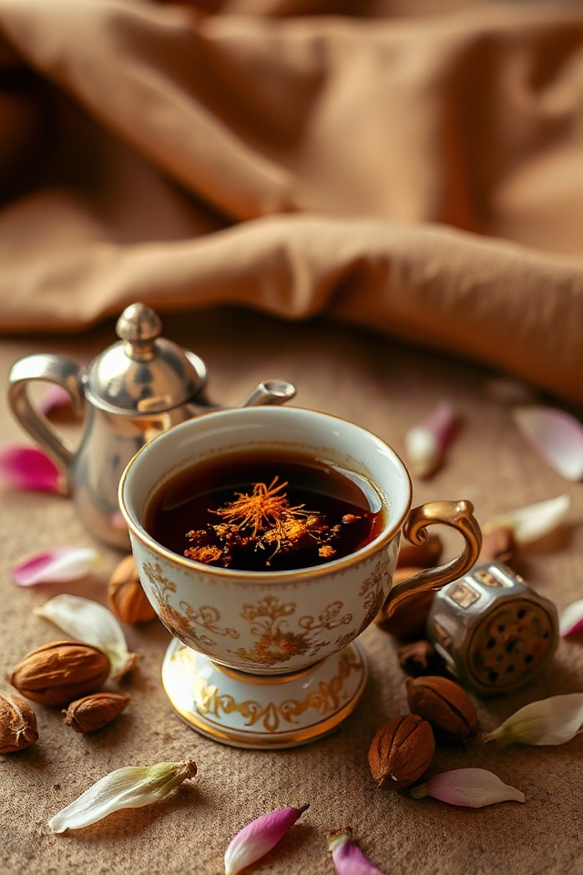brewing fragrant arabic coffee