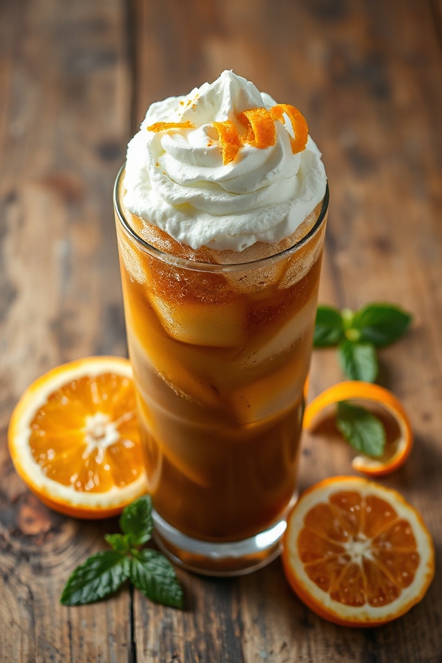 chilled citrus infused coffee