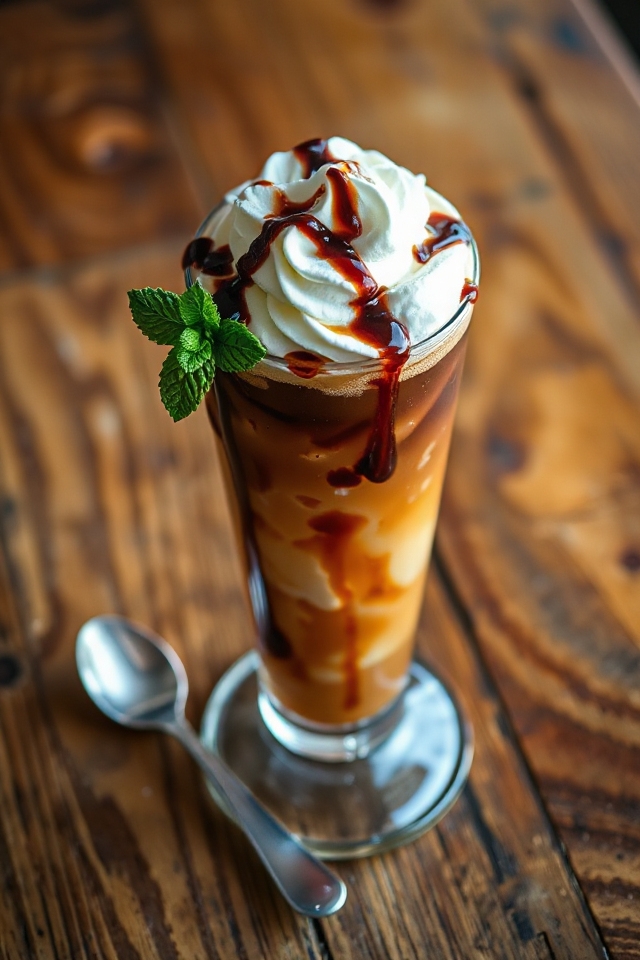 chilled coffee with whiskey