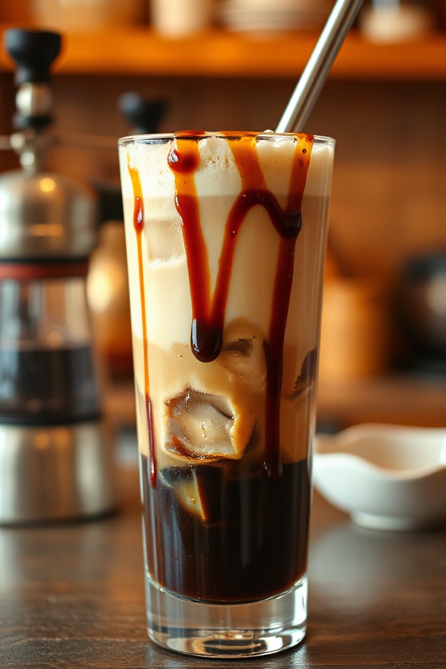chilled double coffee latte