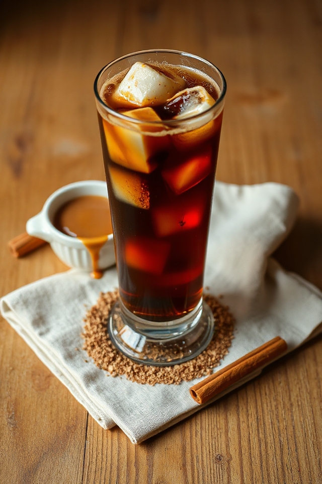 cinnamon caramel iced coffee