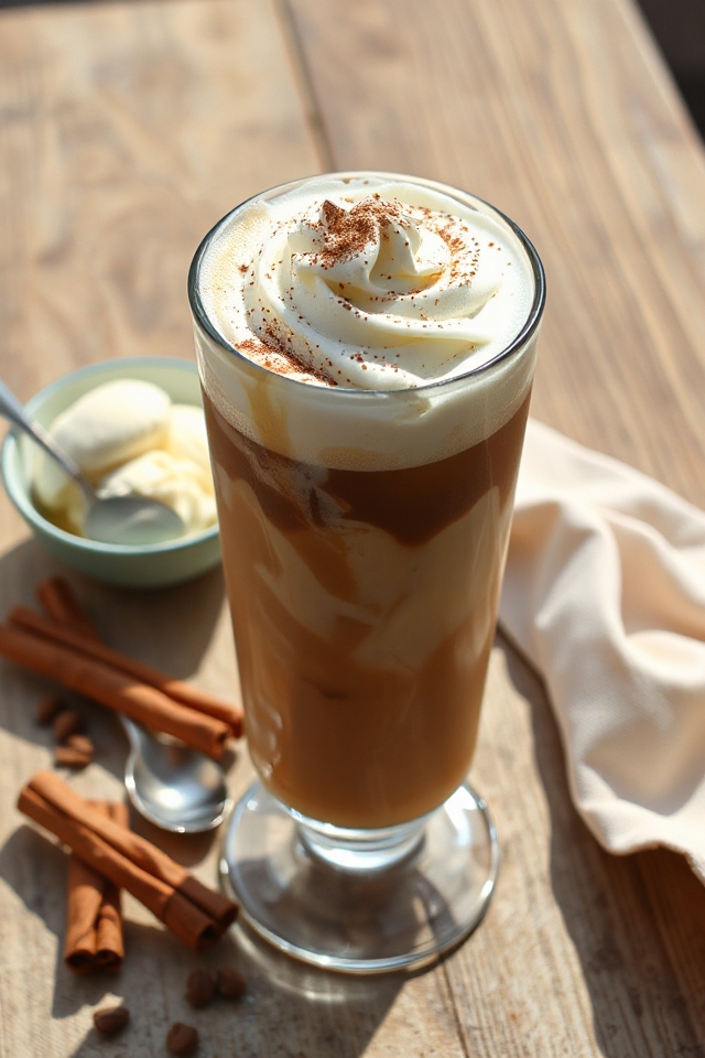 delicious iced coffee preparation