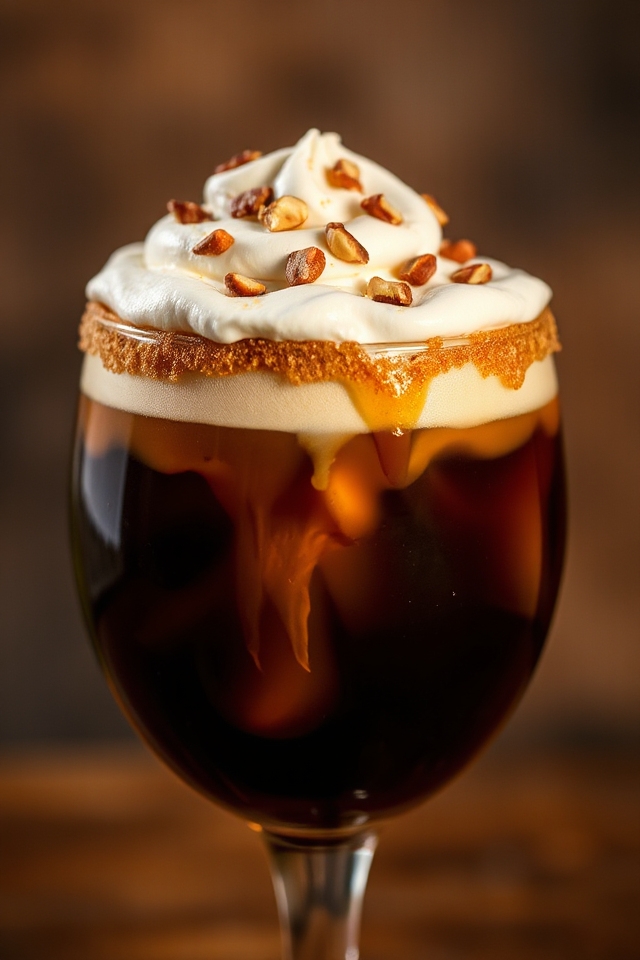 flaming irish coffee preparation