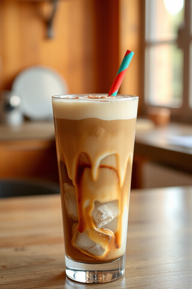 frothy iced coffee delight