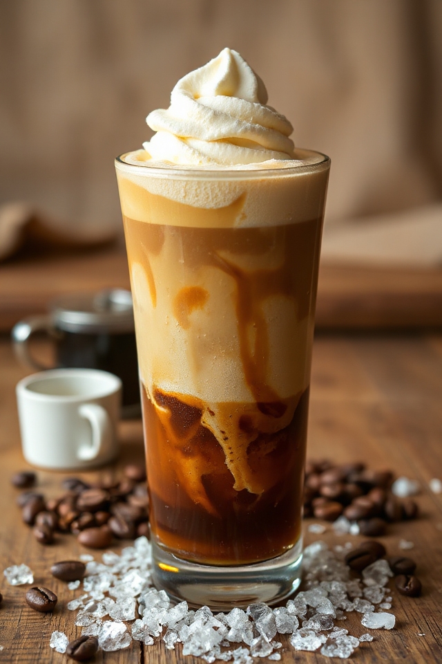 frothy iced coffee delight
