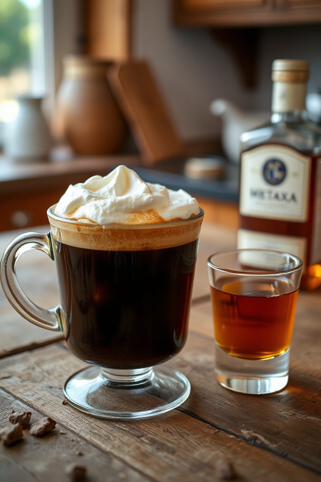 greek coffee with brandy