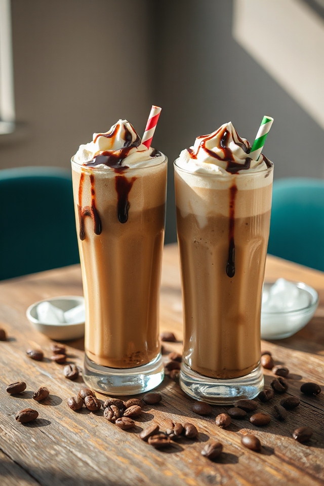 iced coffee frappe preparation