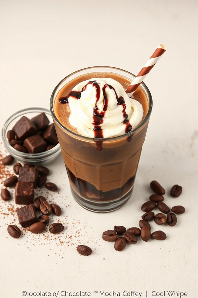 iced mocha coffee preparation