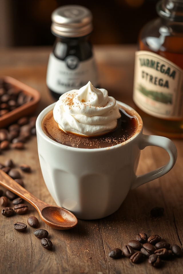 italian coffee with whipped cream