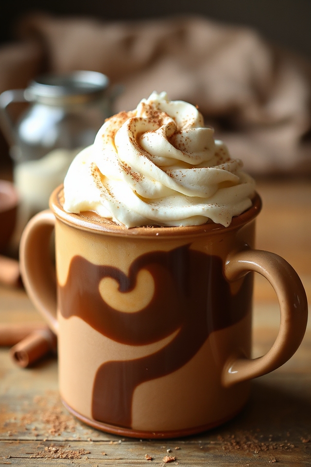 mocha coffee with whipped cream