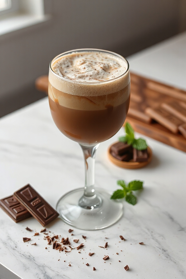mocha mint coffee preparation