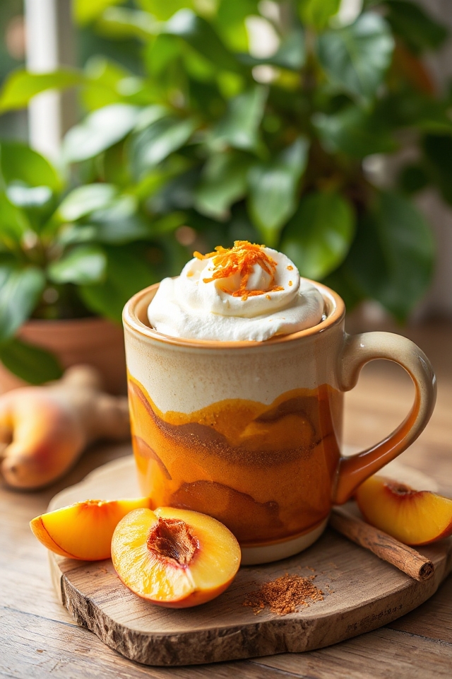 peach infused ginger coffee delight