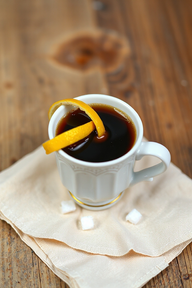 petite coffee with lemon