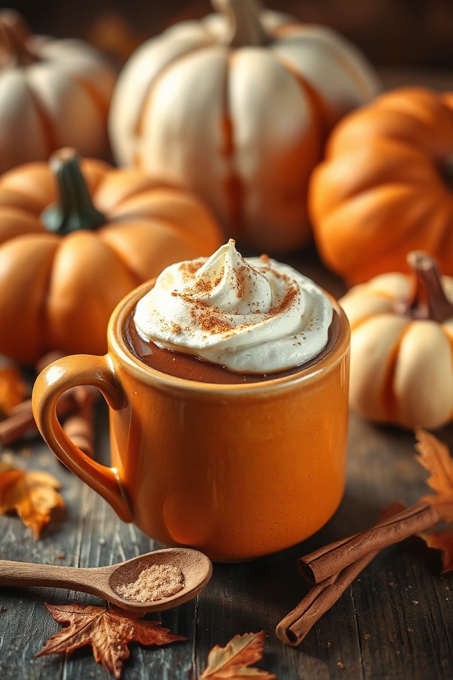pumpkin coffee with spices