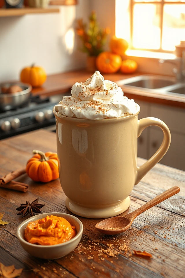 pumpkin flavored coffee preparation