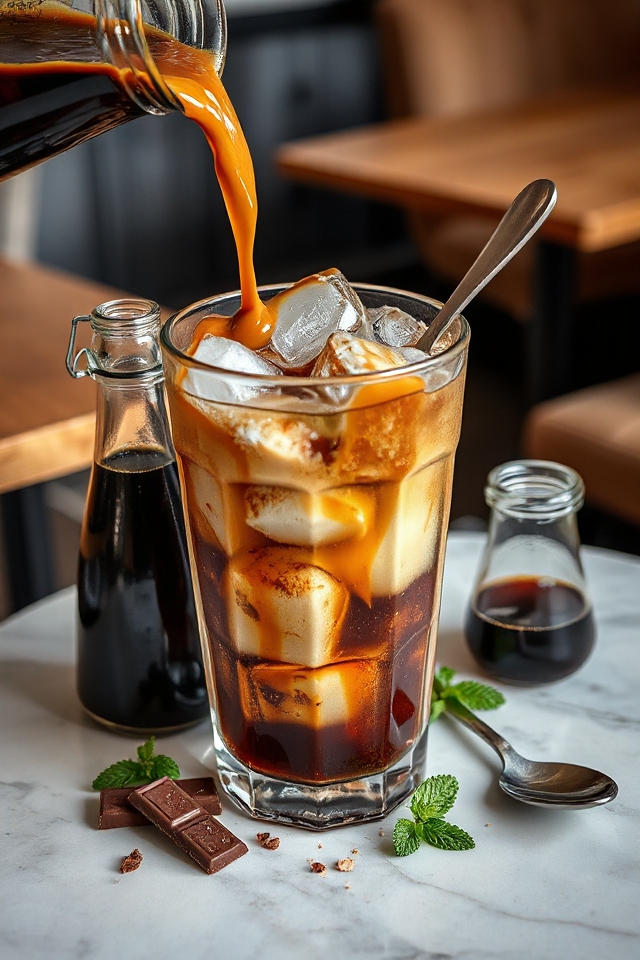 refreshing chilled coffee beverage