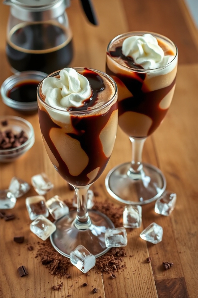 refreshing coffee and cocoa
