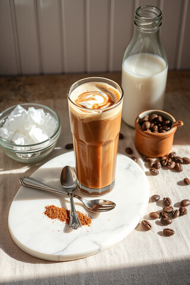 refreshing iced coffee drink
