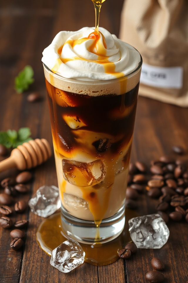 sweetened chilled coffee beverage