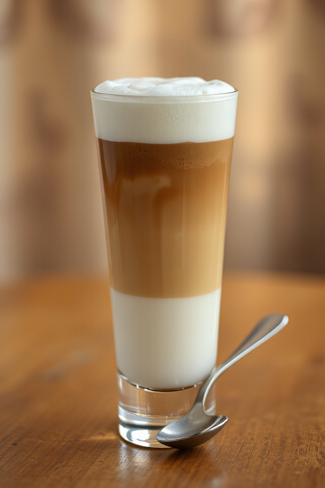 three layered latte masterpiece