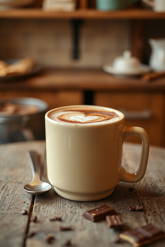 warm creamy dessert coffee