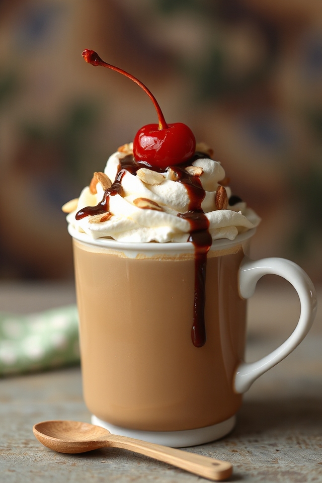 whipped cream topped coffee
